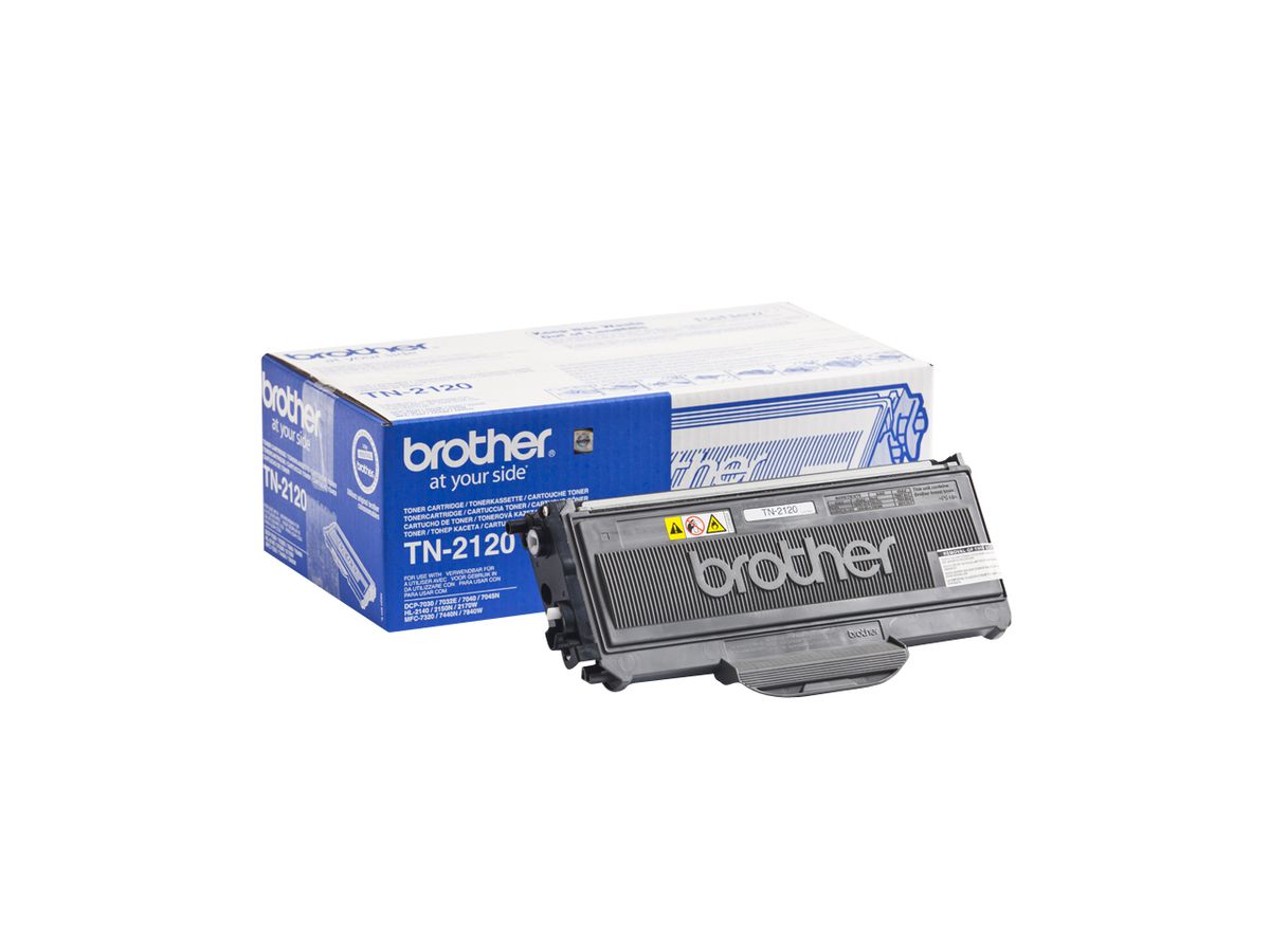 TN2120, BROTHER Tonercartridge für ca. 2.600 Seiten, HL 2140 / 2150N / 2170W / DCP7030 / 7045N / MFC7440N / 7840W