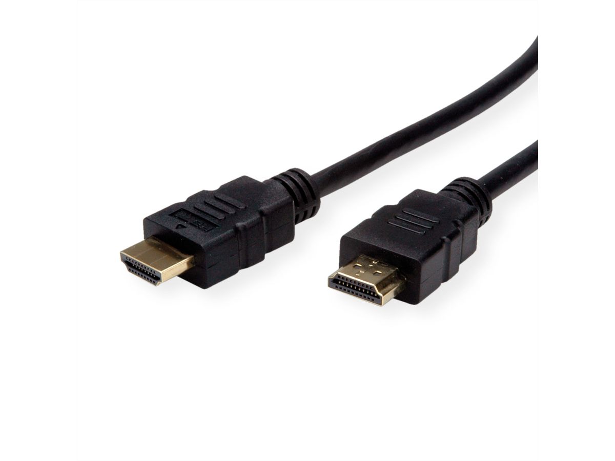 ROLINE HDMI High Speed Kabel mit Ethernet, TPE, schwarz, 7,5 m