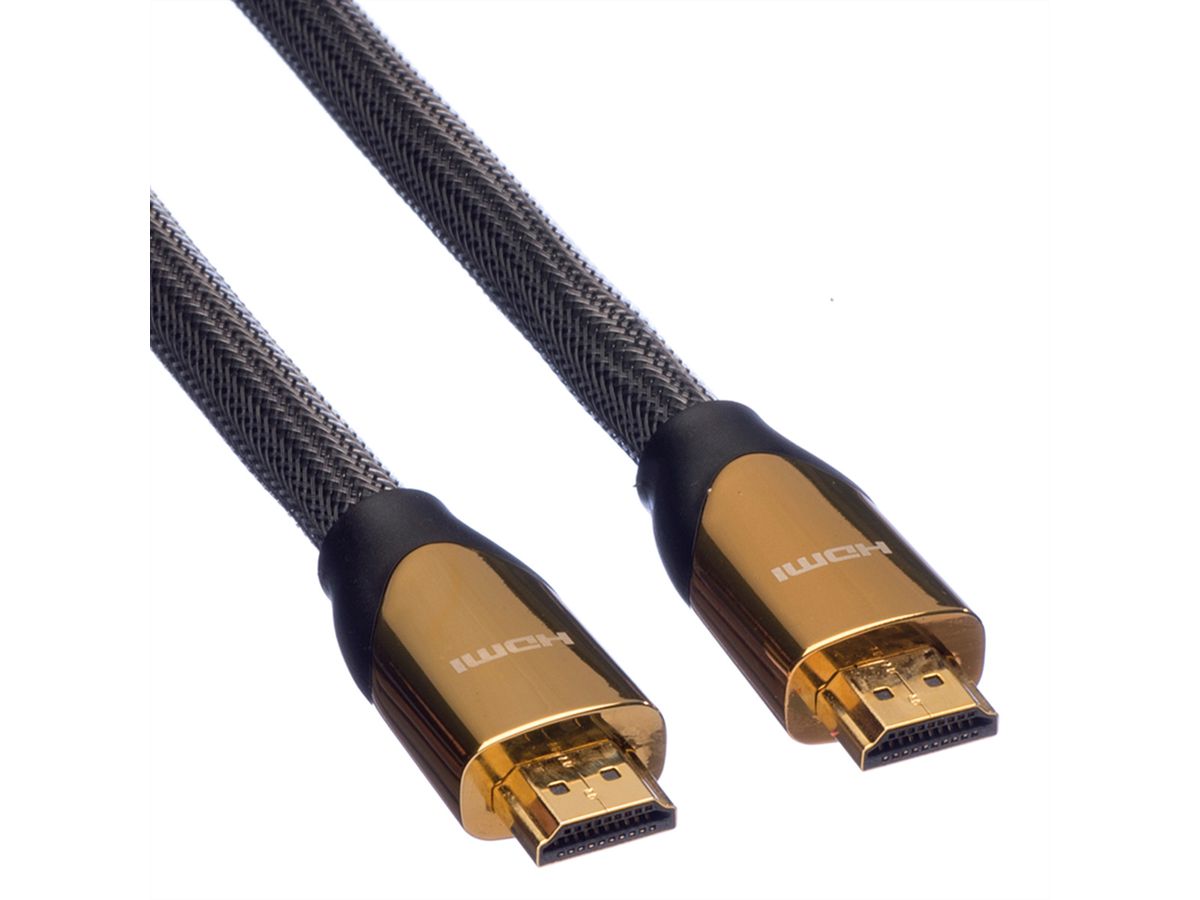 ROLINE 4K PREMIUM HDMI Ultra HD Kabel mit Ethernet, ST/ST, schwarz, 4,5 m