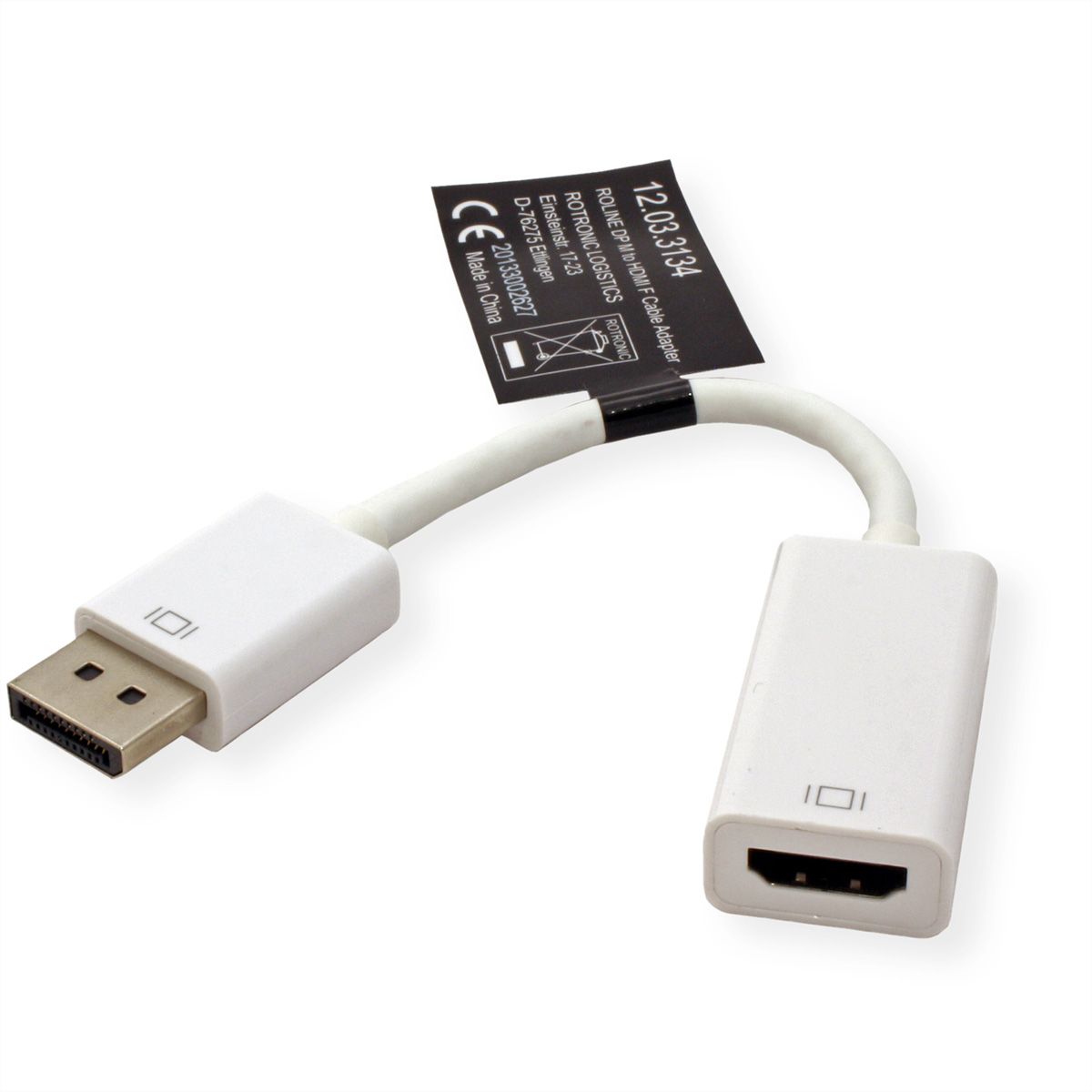 ROLINE DisplayPort-HDMI Adapter, DP Stecker-HDMI Buchse