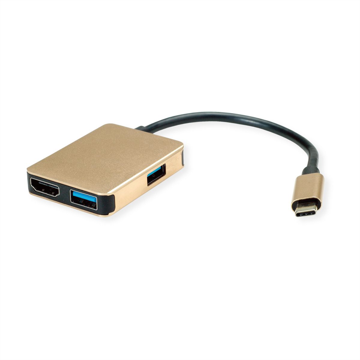 ROLINE GOLD USB-C Dockingstation, HDMI 4K, 2x USB 3.2 Gen 1, 1x PD