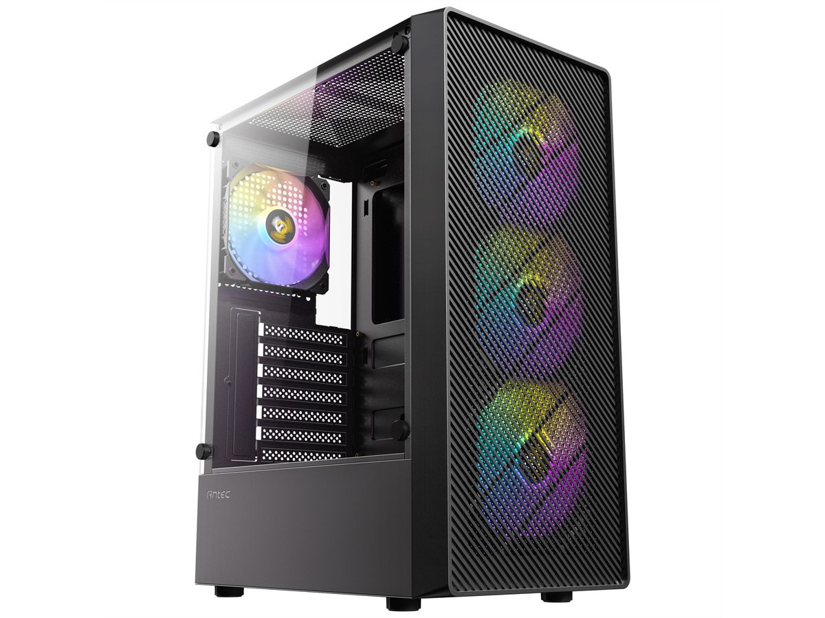 ANTEC AX26 RGB Elite PC Gehäuse Midi Tower Gaming ATX, schwarz
