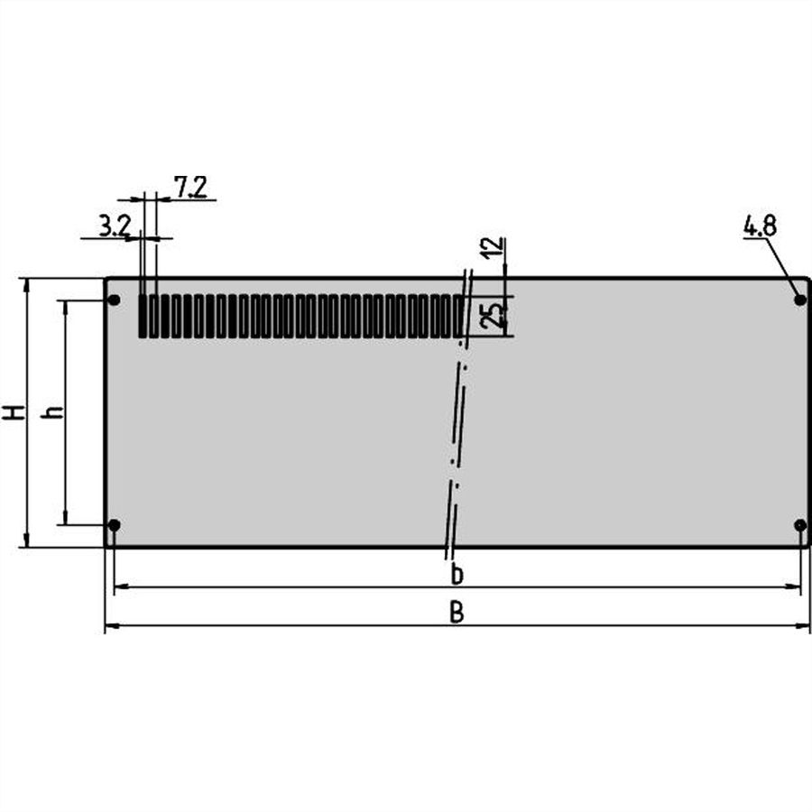 SCHROFF Rückwand - COMPAC RUECKWAND 2HE 42TE