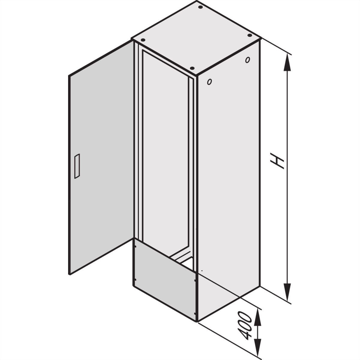 SCHROFF Anschlussplatte für Front- und Rückseite - AN.PLATTE EMC 400H800B FLACH