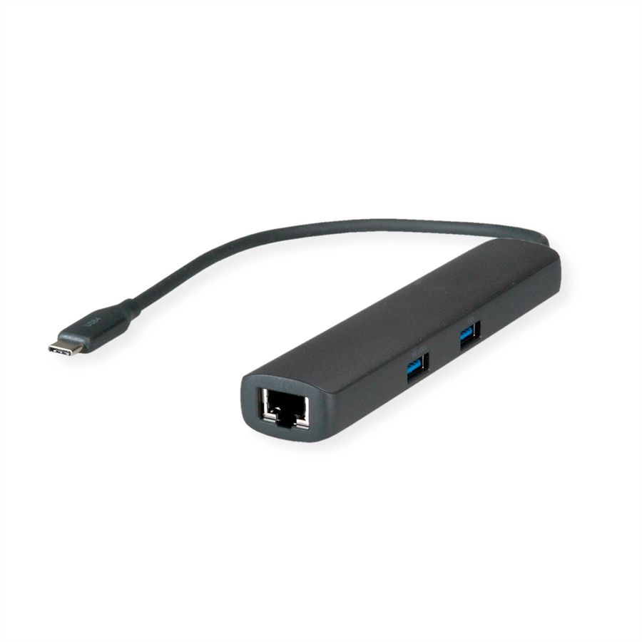 ROLINE Dockingstation USB Typ C, 8K30 HDMI, USB 3.2 Gen 2 (Typ-A+C), PD, 2.5GbE LAN