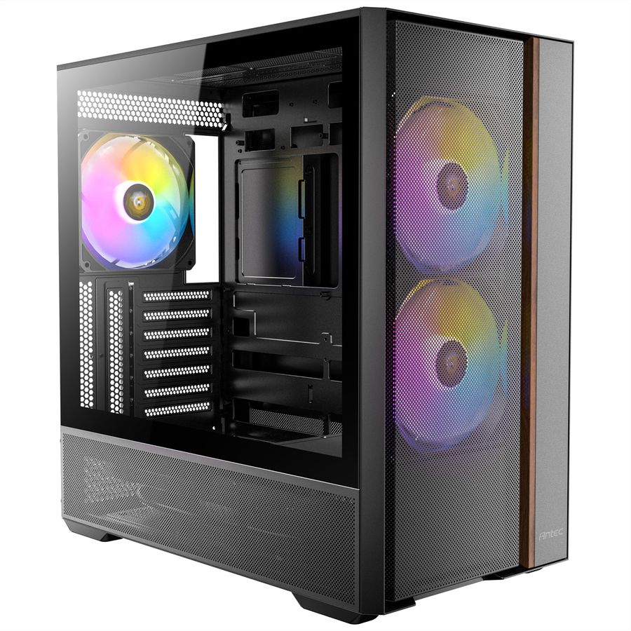 ANTEC FLUX Rear ATX/Micro-ATX/ITX Midi Tower PC Gehäuse , schwarz