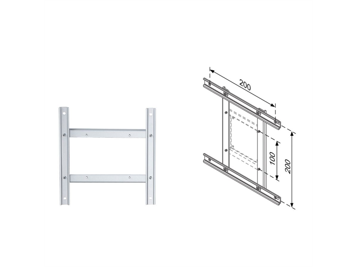 ROLINE VESA-Adapter 100x100 - 200x200, variabel