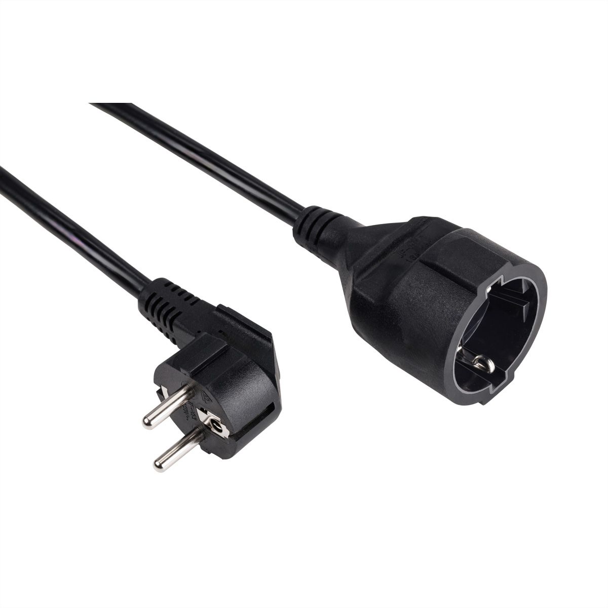 BACHMANN Extension cable, Schutzkontakt 230V 2m schwarz
