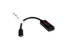 ROLINE USB Typ C - DisplayPort, v1.2, bidirektionaler Kabel-Adapter, ST/BU, 0,2 m