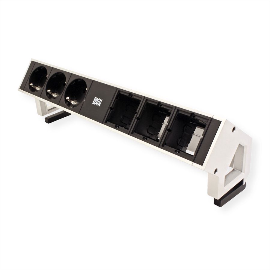BACHMANN DESK2 3x Schutzkontakt 3x ABD, weiß