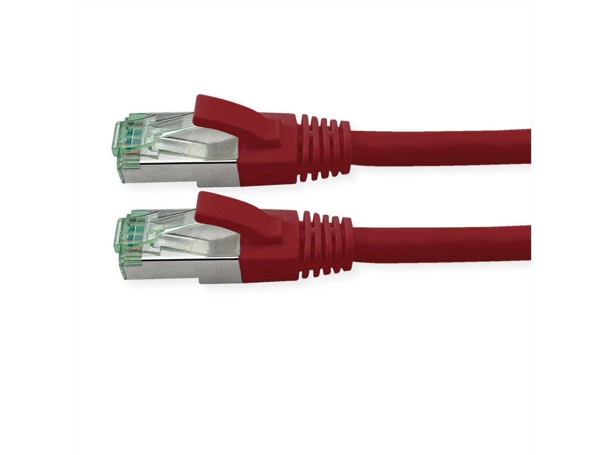 ROLINE RM Patchkabel Kat.6A S/FTP (PiMF), rot, 1,5 m