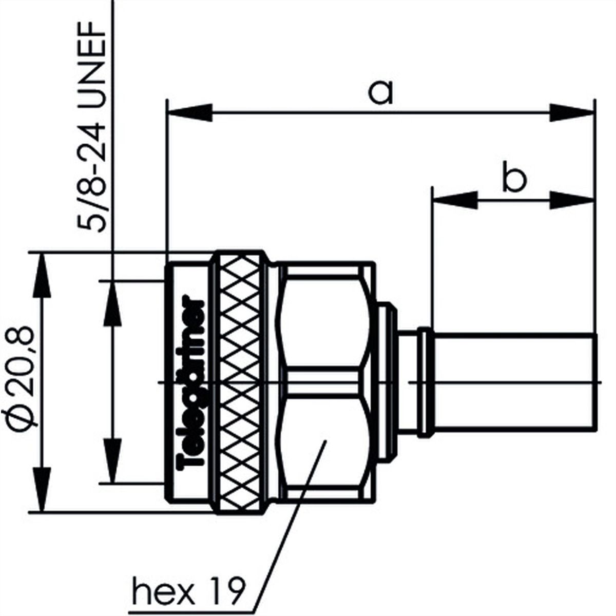 TELEGÄRTNER N-Kabelstecker, crimp/crimp, G37