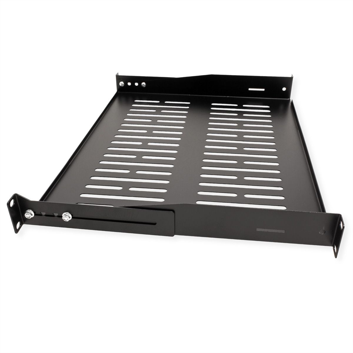 VALUE 19-Zoll-Geräteträger 1 HE, T: 350mm, max. 25 kg, U-Form, schwarz