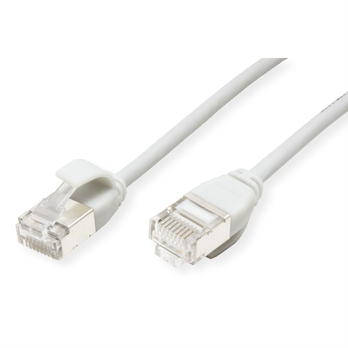 ROLINE U/FTP DataCenter Patchkabel Cat.6A (Class EA), LSOH, slim, weiß, 1 m