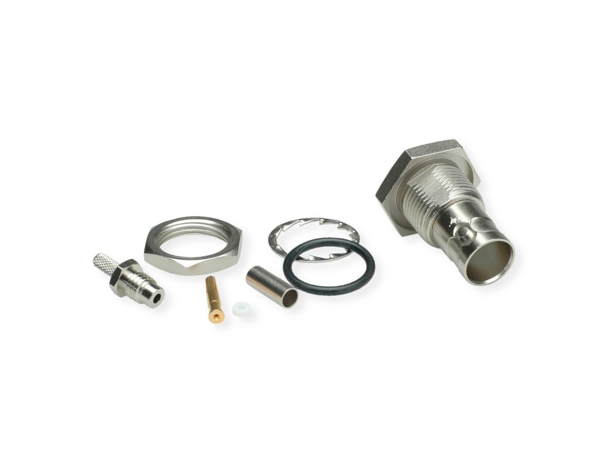 TELEGÄRTNER BNC-Kabeleinbaubuchse 75 Ohm, für RG179 crimp