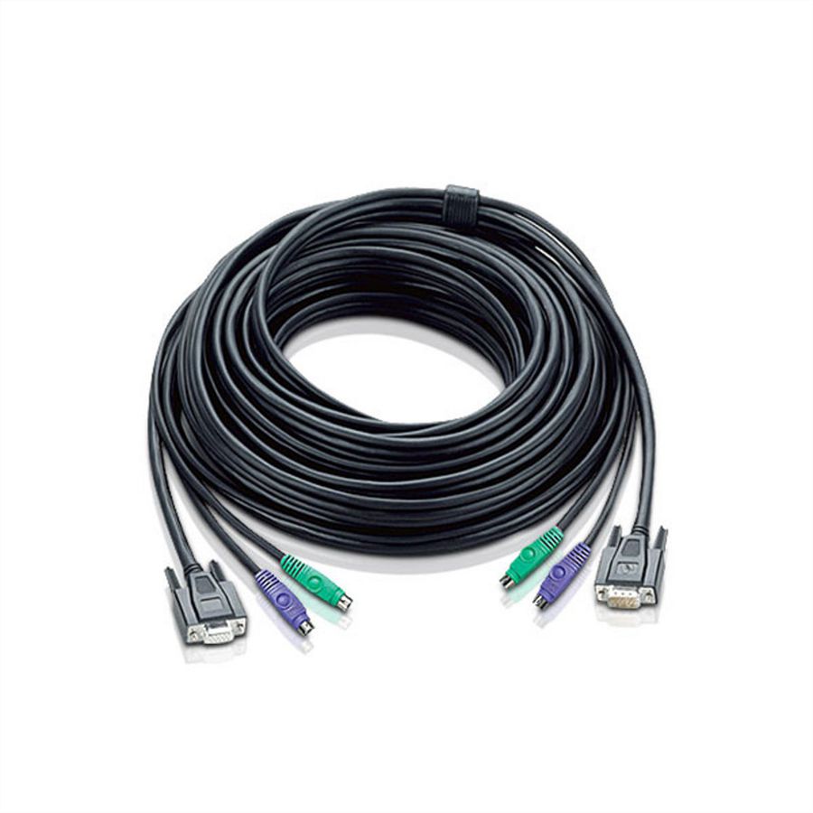 ATEN 2L-1010P/C KVM VGA Anschlusskabel, schwarz, 20 m