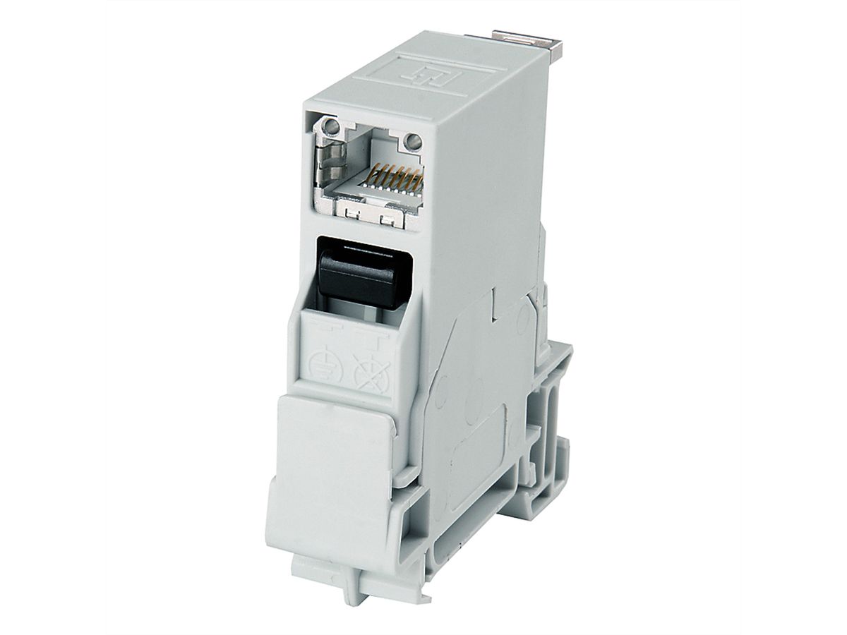 TELEGÄRTNER STX Tragschienen-Verbinder, RJ45 Modul B Cat.6A (ISO/IEC)