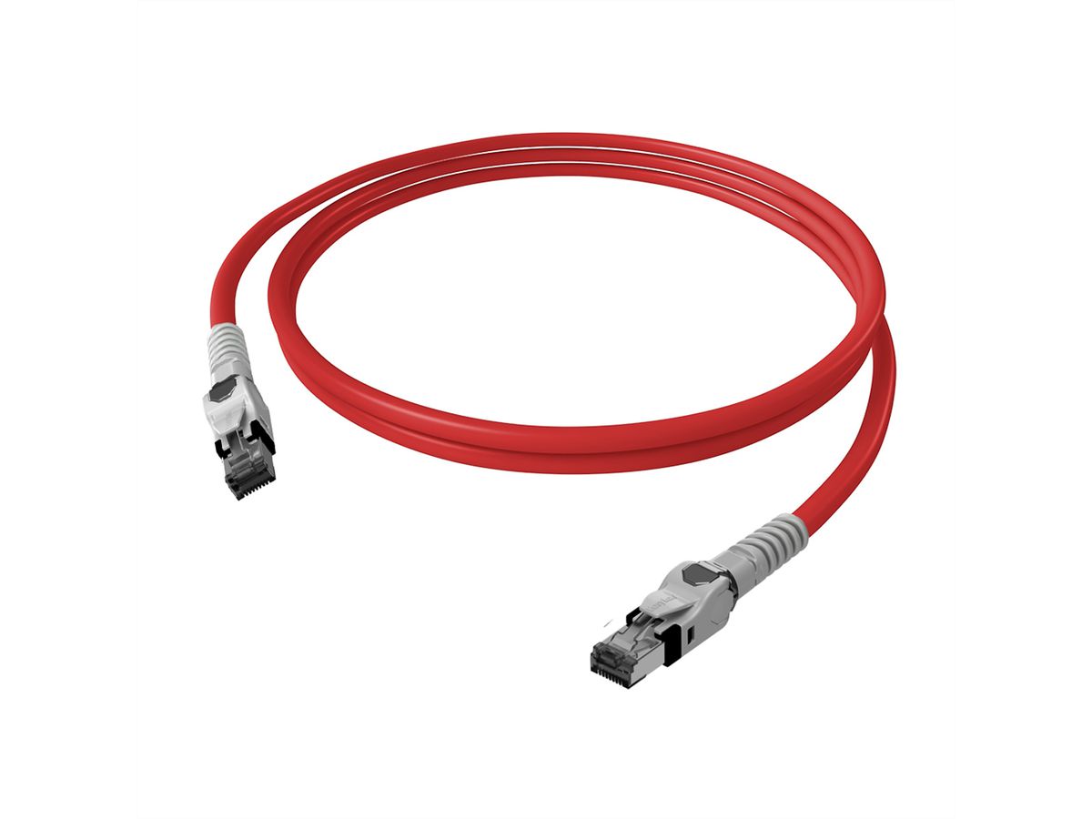 EasyLan VarioBoot Patchkabel Kat.6A, S/FTP, rot, 2 m