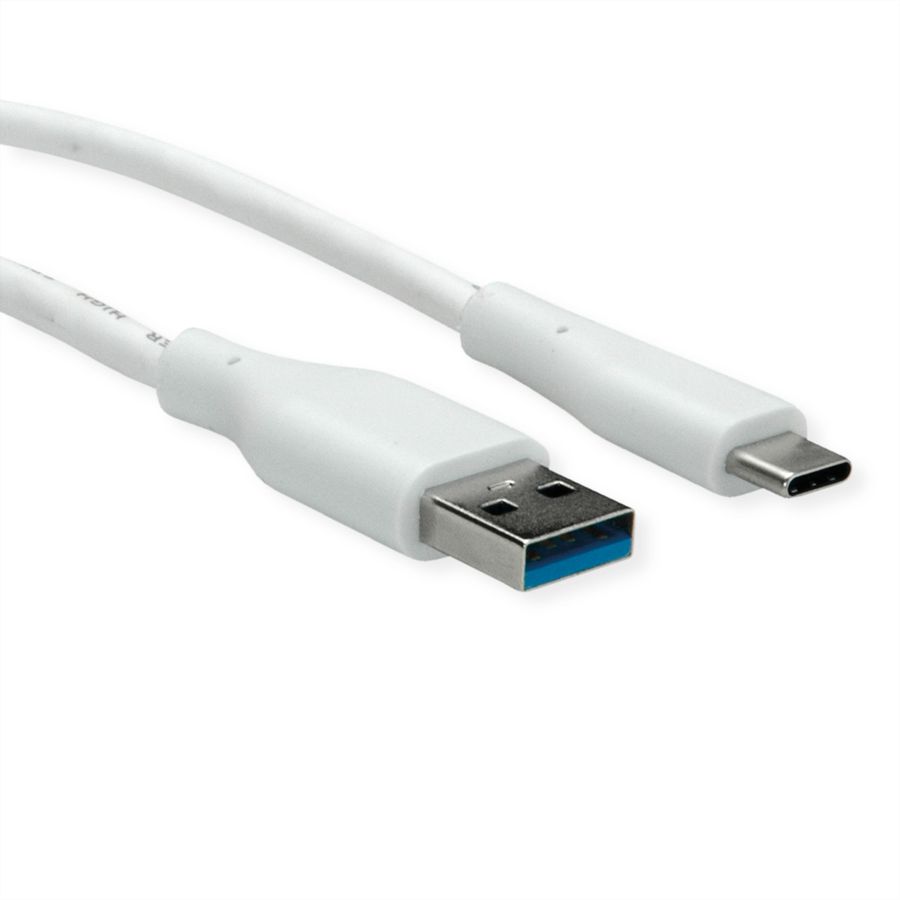 VALUE USB 3.2 Gen 1 Kabel, Typ-A-C, ST/ST, weiß, 3 m