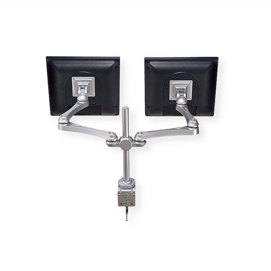 ROLINE LCD-Doppelarm Trägerstange, 4 Gelenke, Tischmontage, bis 16 kg