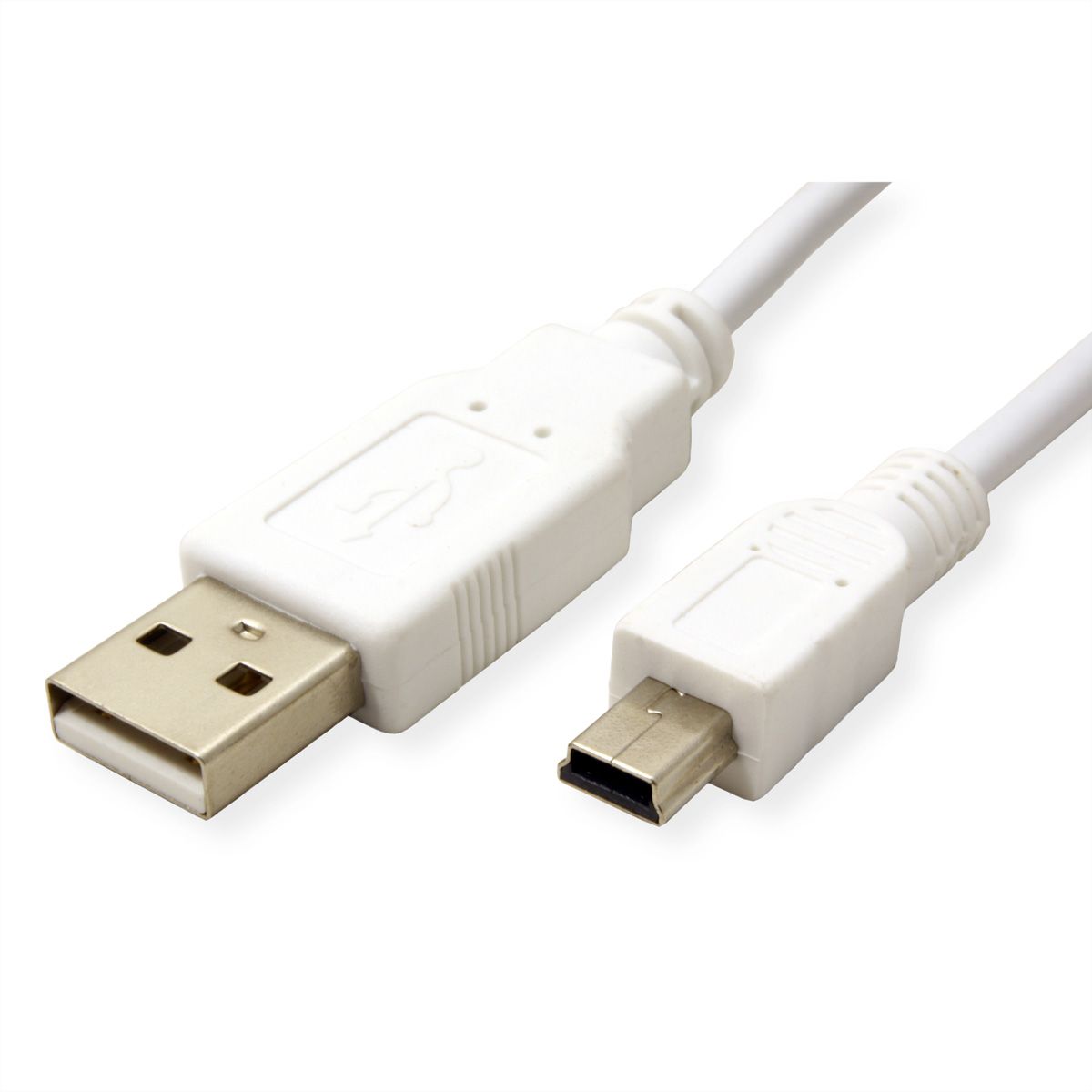 VALUE USB 2.0 Kabel, Typ A - 5-Pin Mini, weiß, 3 m