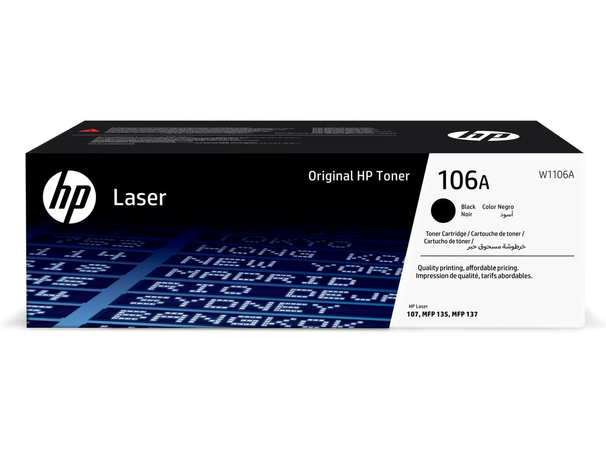 HP 106A Schwarz Original Laser Tonerkartusche