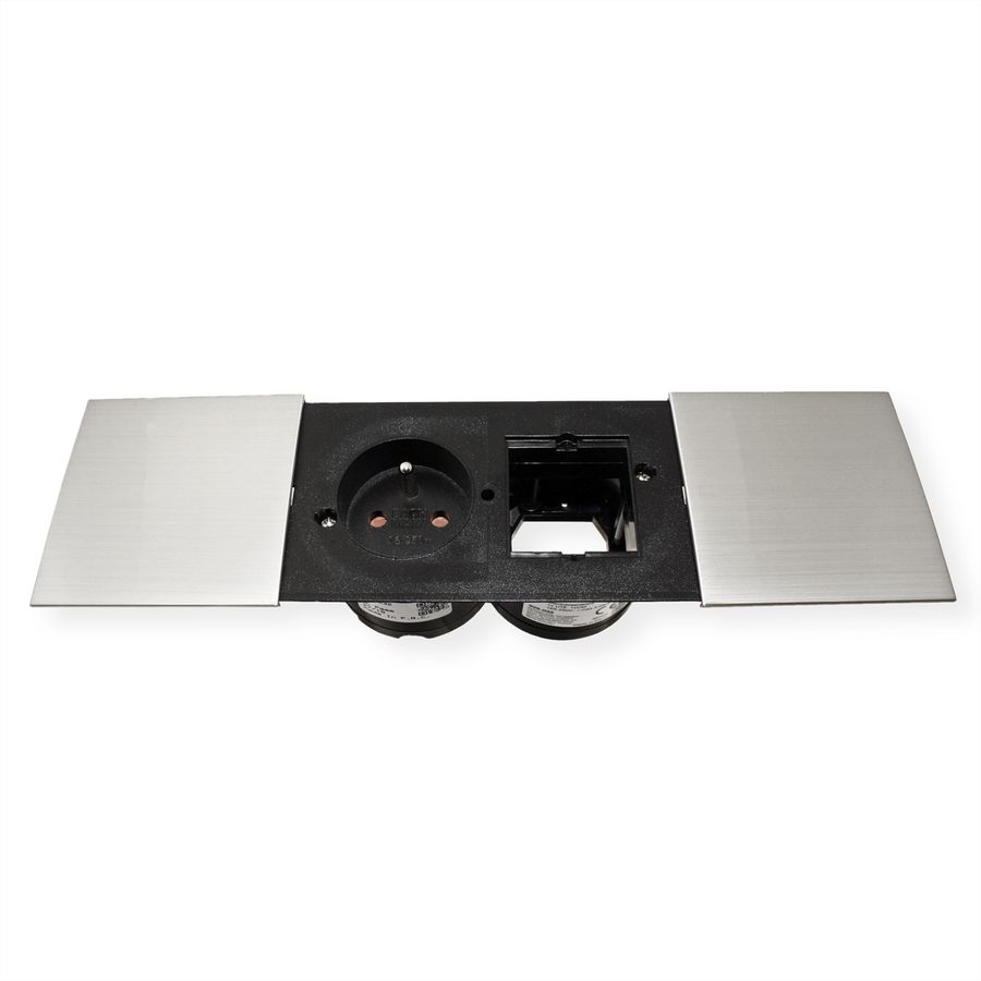 BACHMANN DUE 2x Deckel Edelstahl-Optik