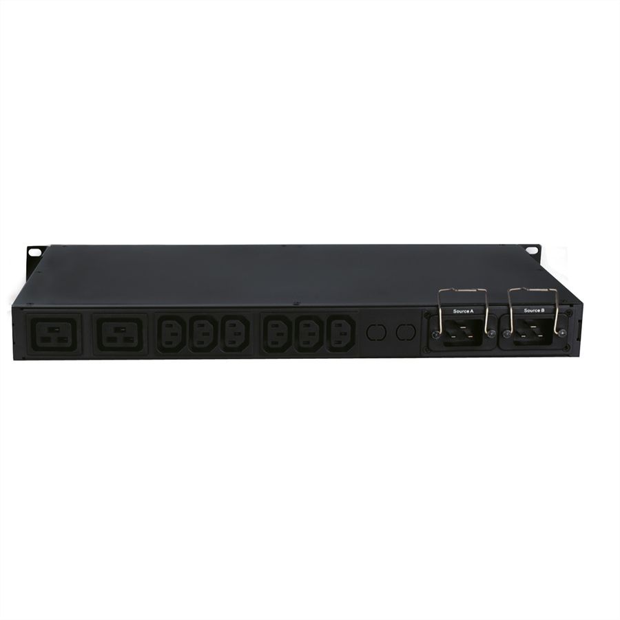 ROLINE 19-Zoll-Automatik-Transferschalter, 2x C20 / 6x C13 + 2x C19, 16A