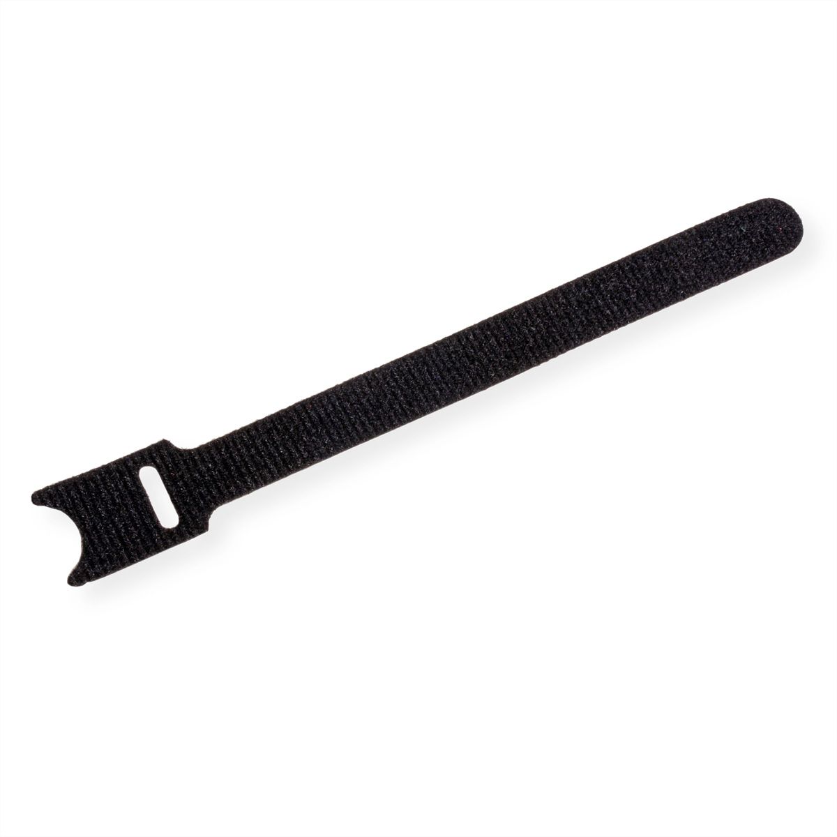 VALUE Klettbänder mit Lasche, 20Stk., schwarz, 15 cm