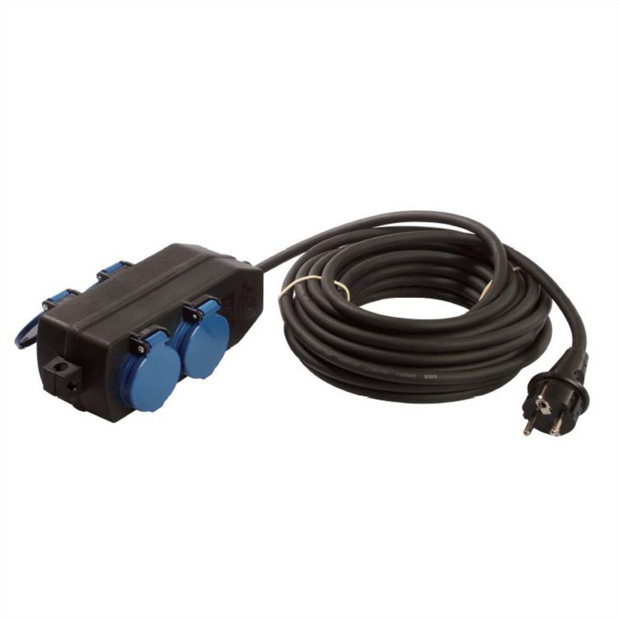 BACHMANN Verteilersteckdose 4x CEE7/3 10m, IP44