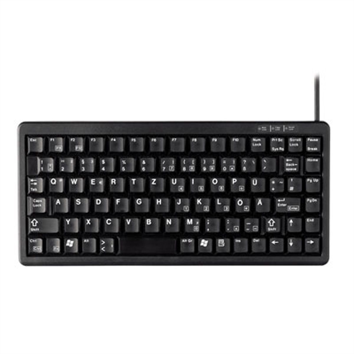 Cherry Kompakt-Tastatur G84-4100 schwarz USB+PS/2, G84-4100LCMDE-2