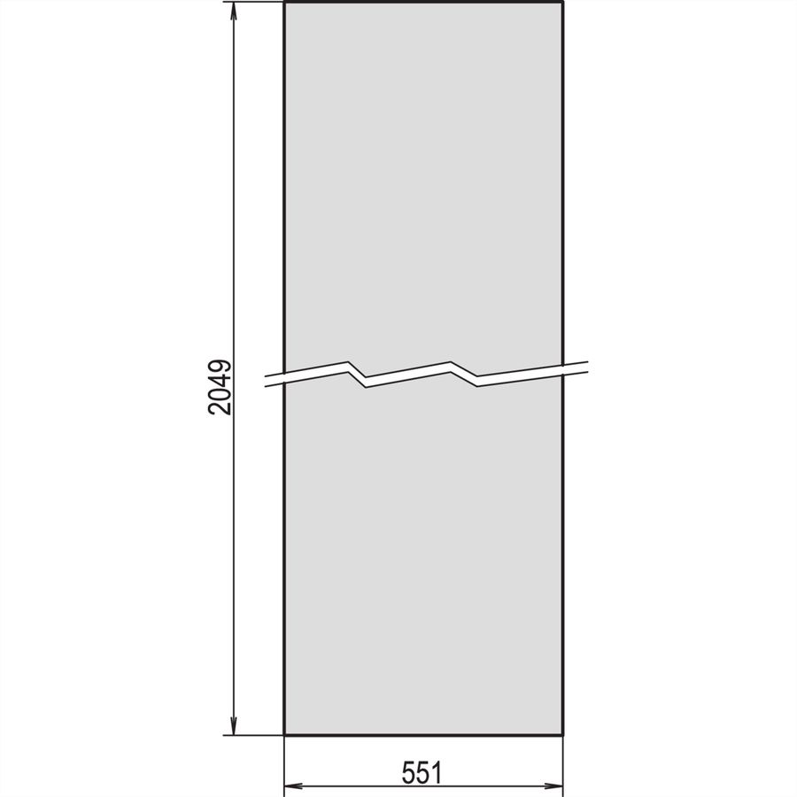 SCHROFF Rückwand - RUECKWAND 2200H 600B RAL7035