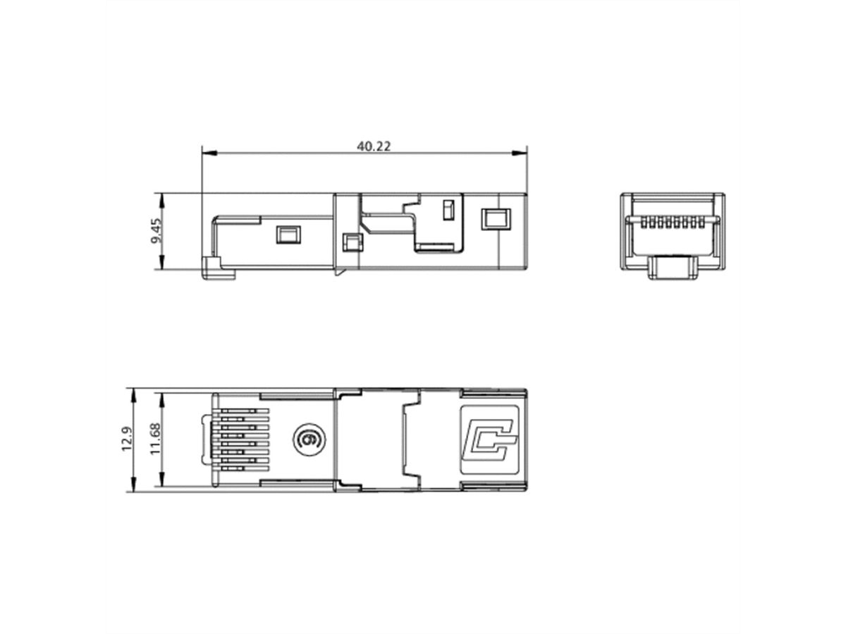 METZ CONNECT E-DAT Industry RJ45 field plug INSERT