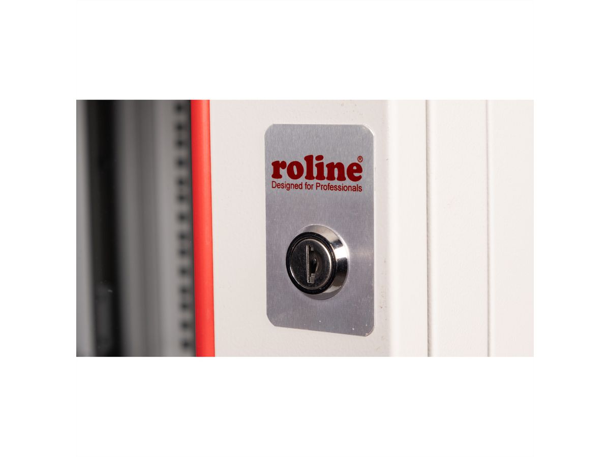 ROLINE 19-Zoll Wandgehäuse Pro 7 HE, 600x600 BxT zweiteilig schwenkbar grau