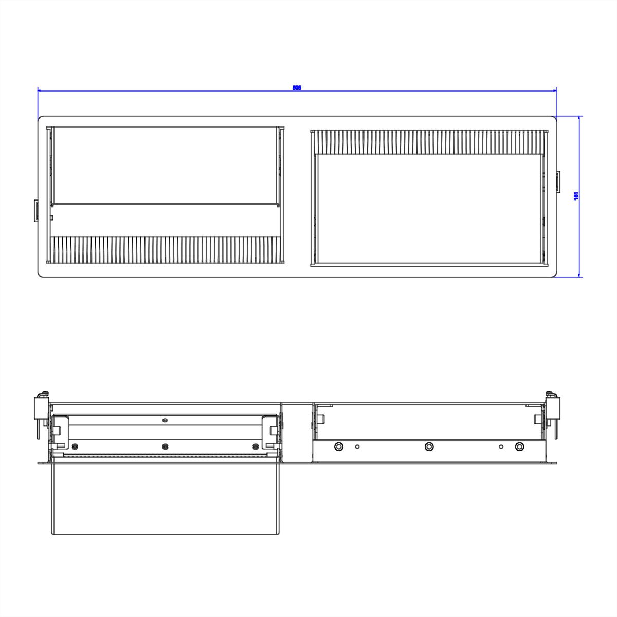 BACHMANN CONI DUO Einbaurahmen 6-fach, 2x 3-fach Rahmen weiss