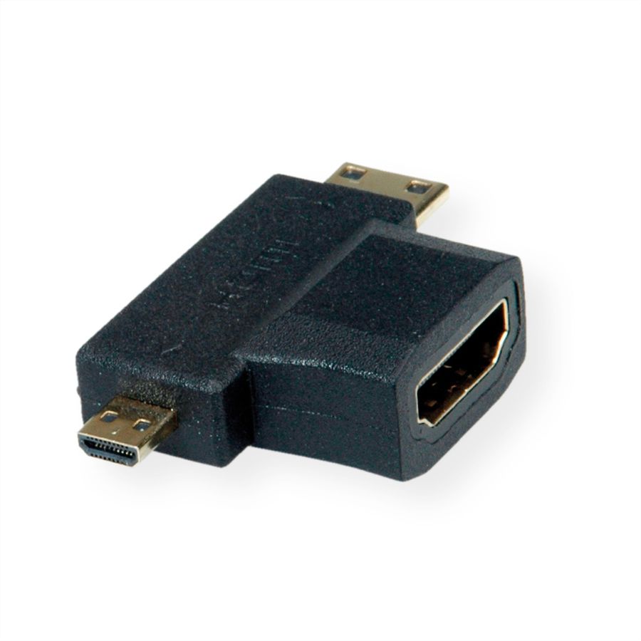 VALUE HDMI T-Adapter HDMI  - HDMI Mini + HDMI Micro