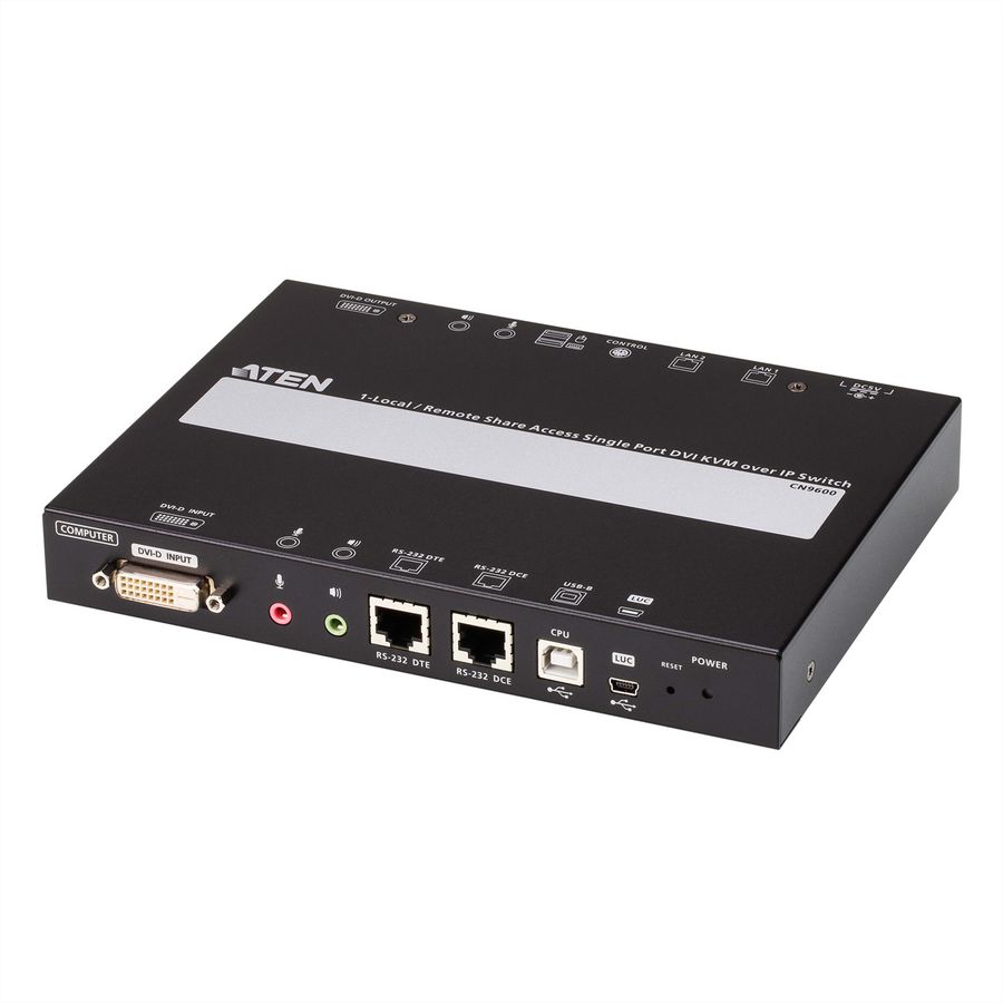 ATEN CN9600 1-Local-Remote Share Access Einzelport DVI KVM over IP Switch
