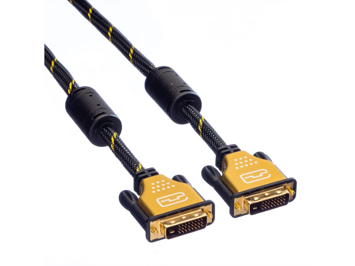 ROLINE GOLD Monitorkabel DVI, ST-ST, (24+1) dual link, Retail Blister, 5 m