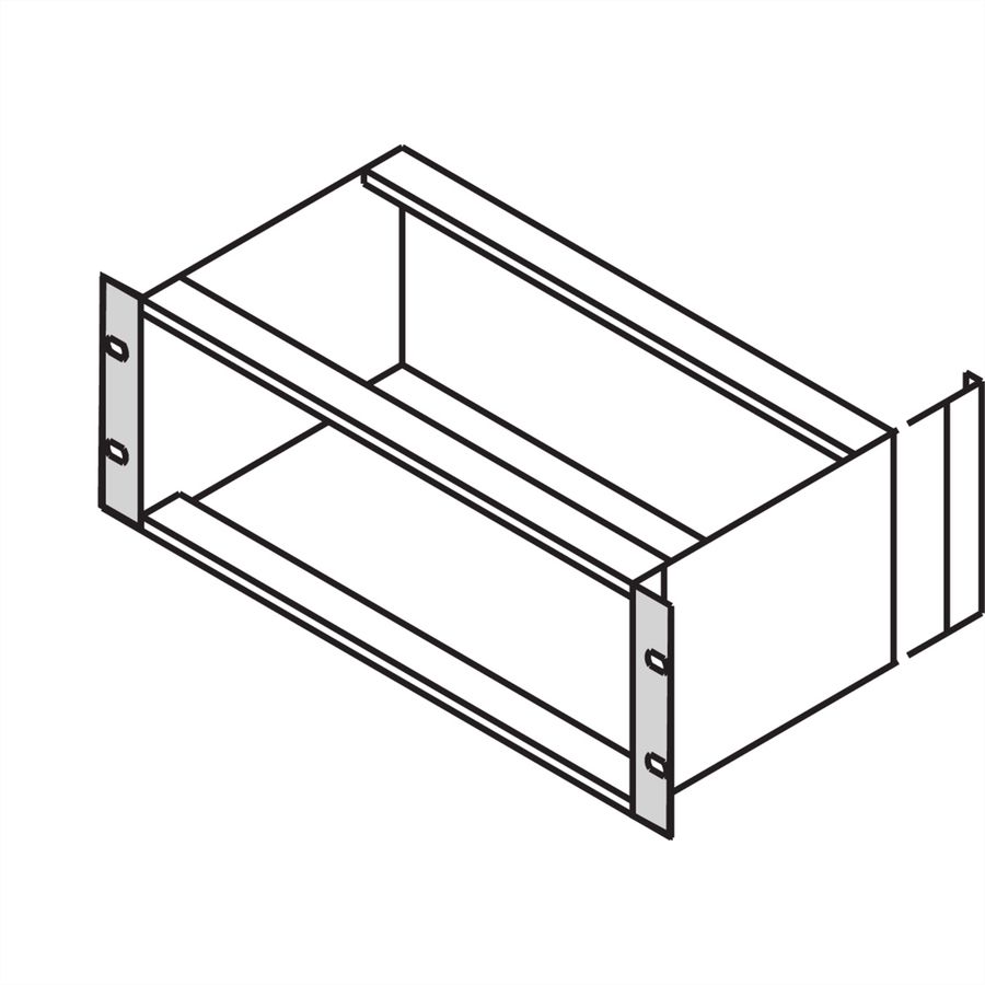SCHROFF 19''-Winkel Typ F mit Grifflöchern für Edelstahldichtung - 19"WINKEL 4HE M.GR. 2STK