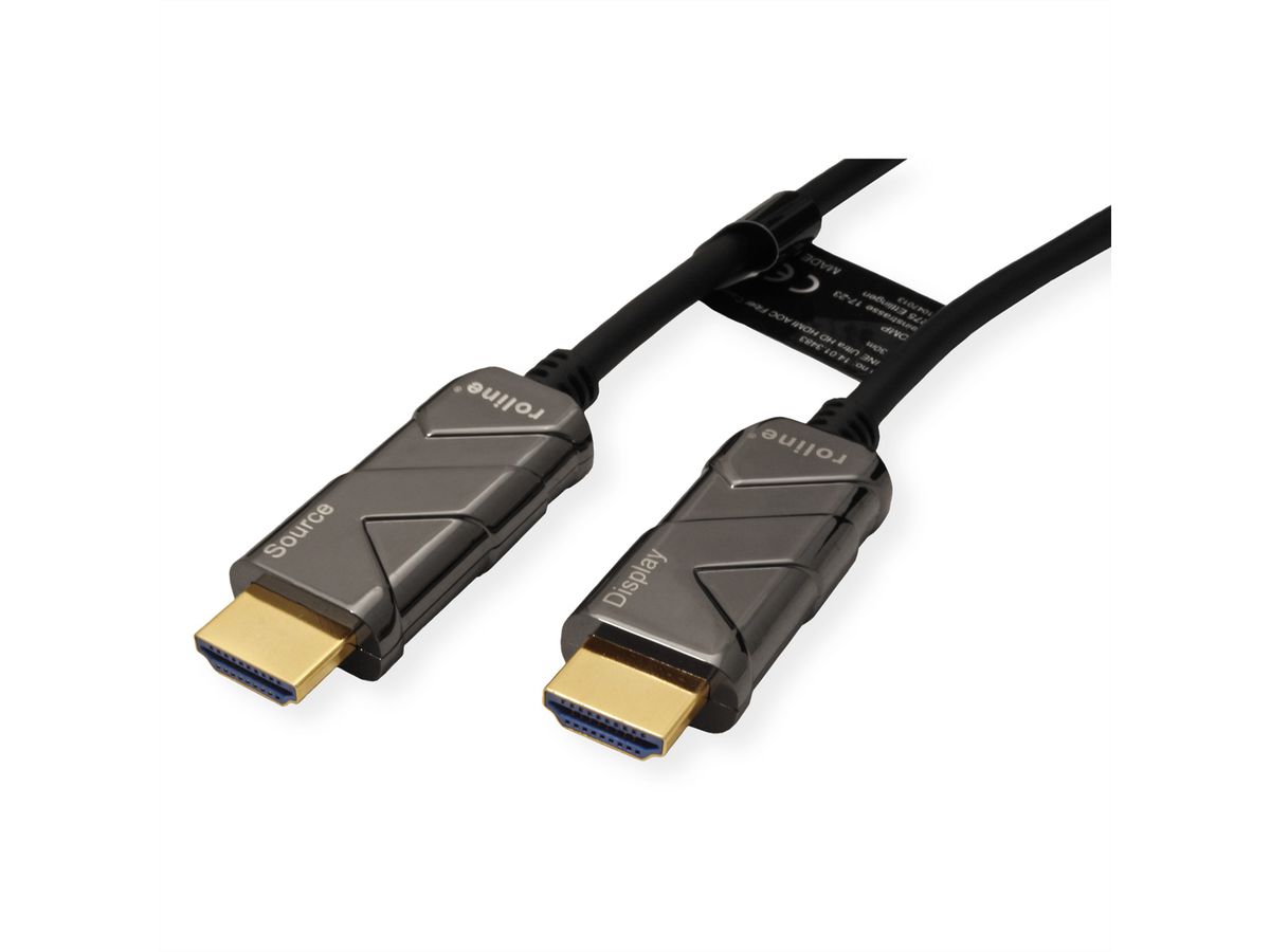 ROLINE Ultra HDMI Aktiv Optisches 8K Kabel, 15 m