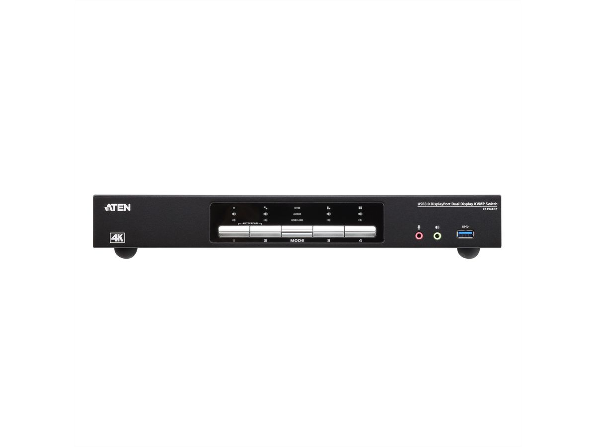 ATEN CS1944DP 4-Port USB 3.0 4K DP KVM, DUAL View