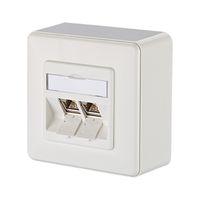 METZ CONNECT Dose AP/2 reinweiss E-DAT Modul 2 Ports, Cat.6 (Class E)