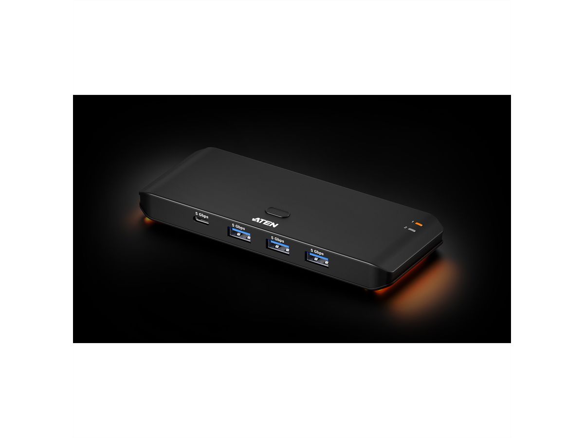 ATEN US5324 2x4-Port USB  Sharing Switch USB 3.2 Gen 1 Peripheral Sharing Switch