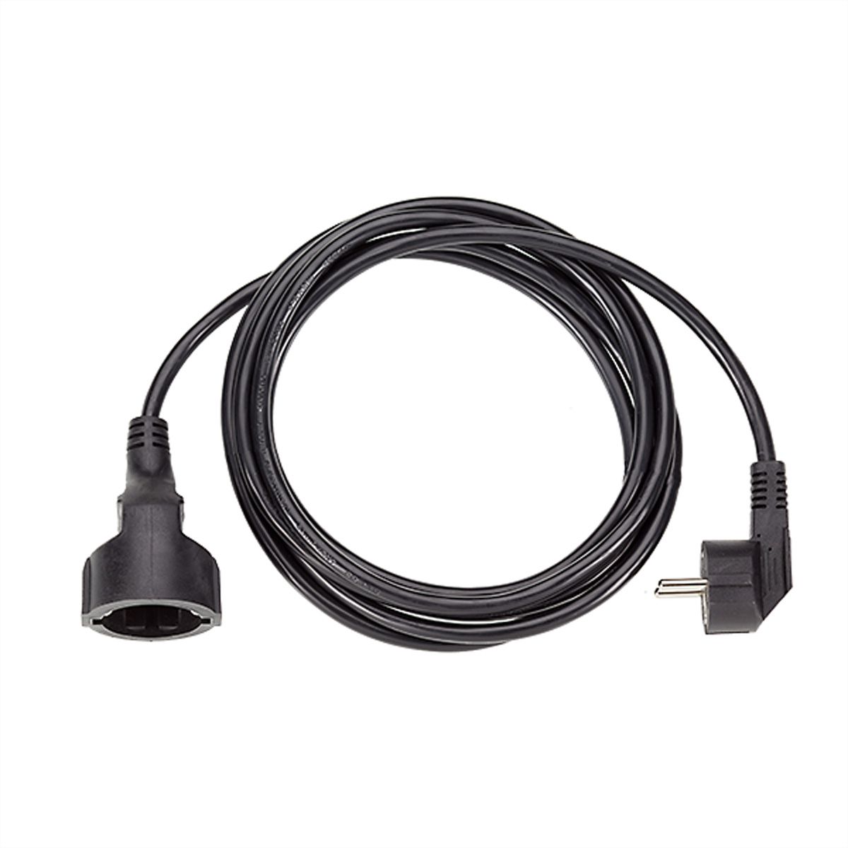BACHMANN Schutzkontakt-Verlängerungskabel, 230VAC, schwarz, 5 m