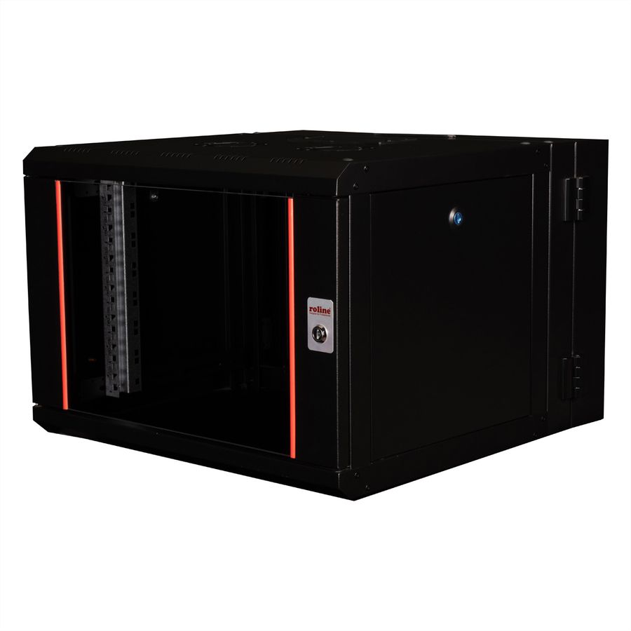 ROLINE 19-Zoll Wandgehäuse Pro 7 HE, 600x600 BxT zweiteilig schwenkbar schwarz