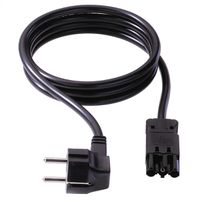 BACHMANN Gerätezuleitung Schutzkontakt/Gerätekupplung GST18-3, schwarz, 1 m