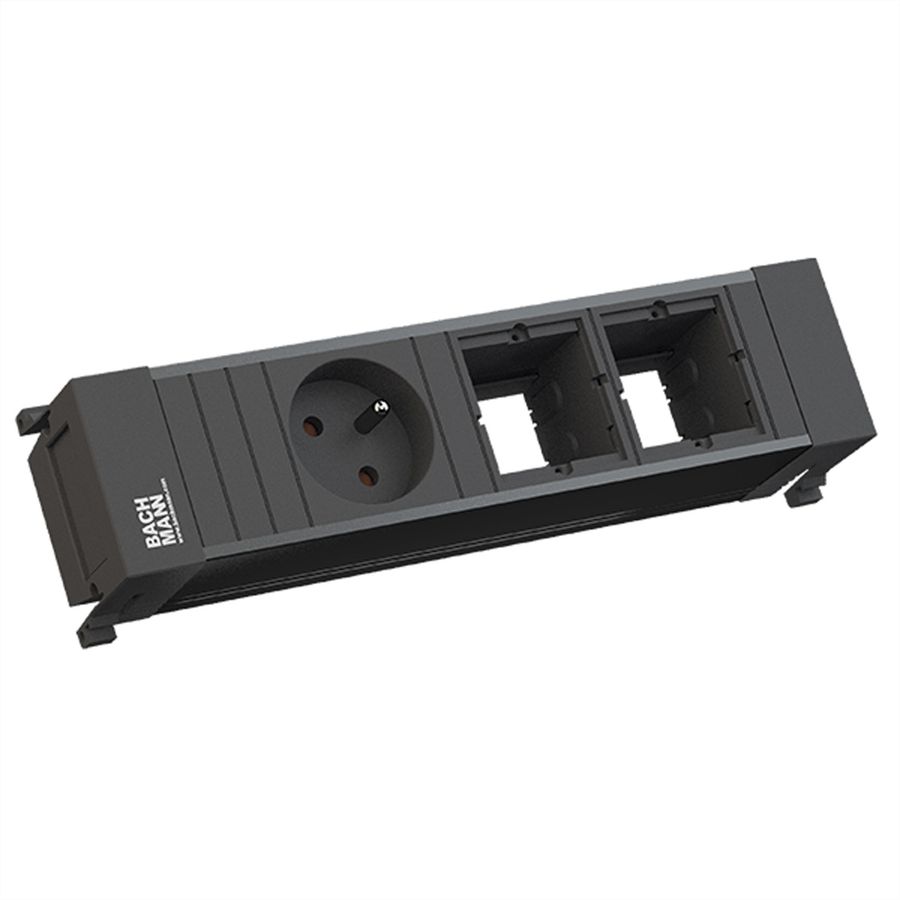 BACHMANN POWER FRAME 1xUTE 2xCM Kunststoffprofil schwarz