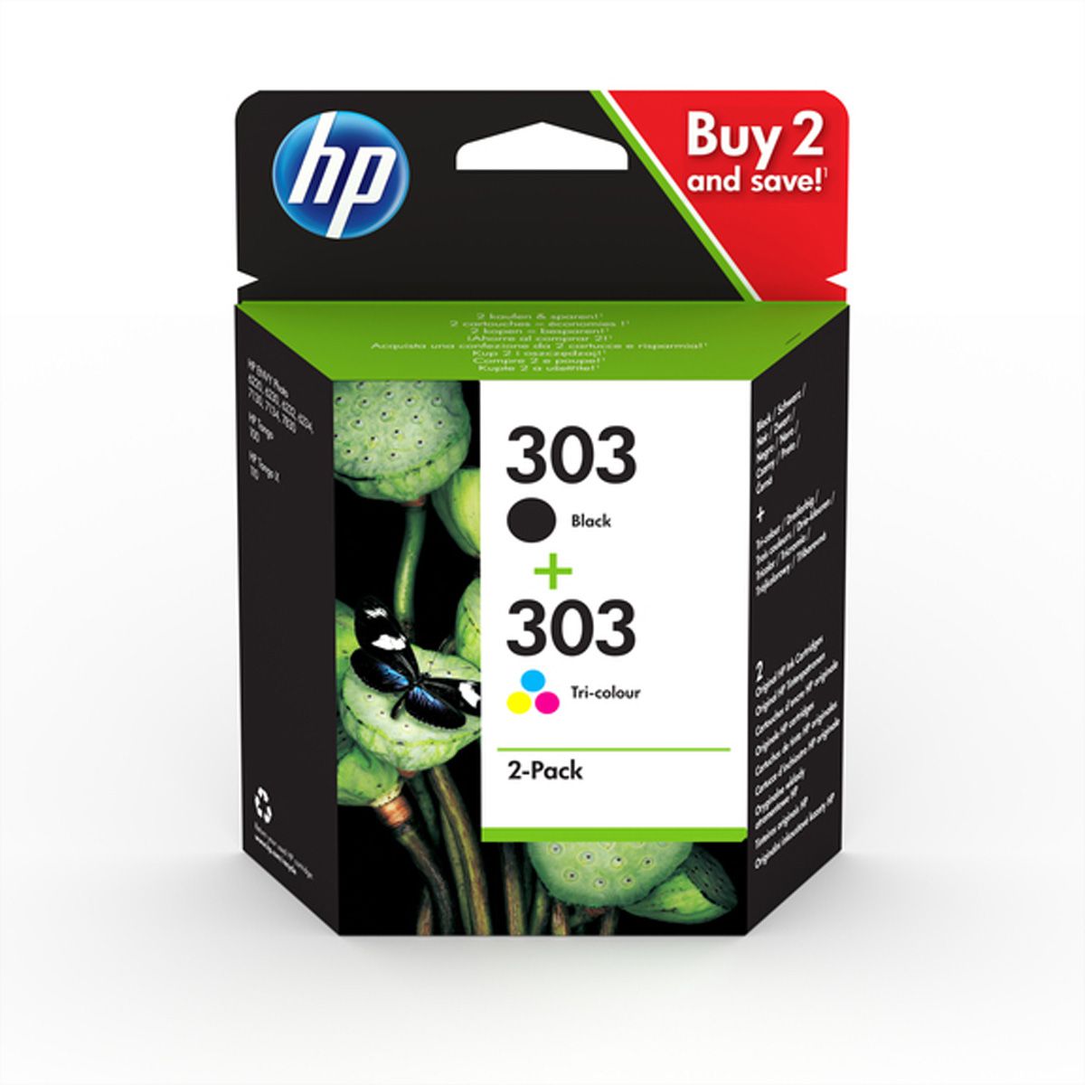 3YM92AE, Nr. 303/303, Combopack (schwarz, farbig) für HP-ENVY Photo 6220 / 6230 / 7130 / 7830
