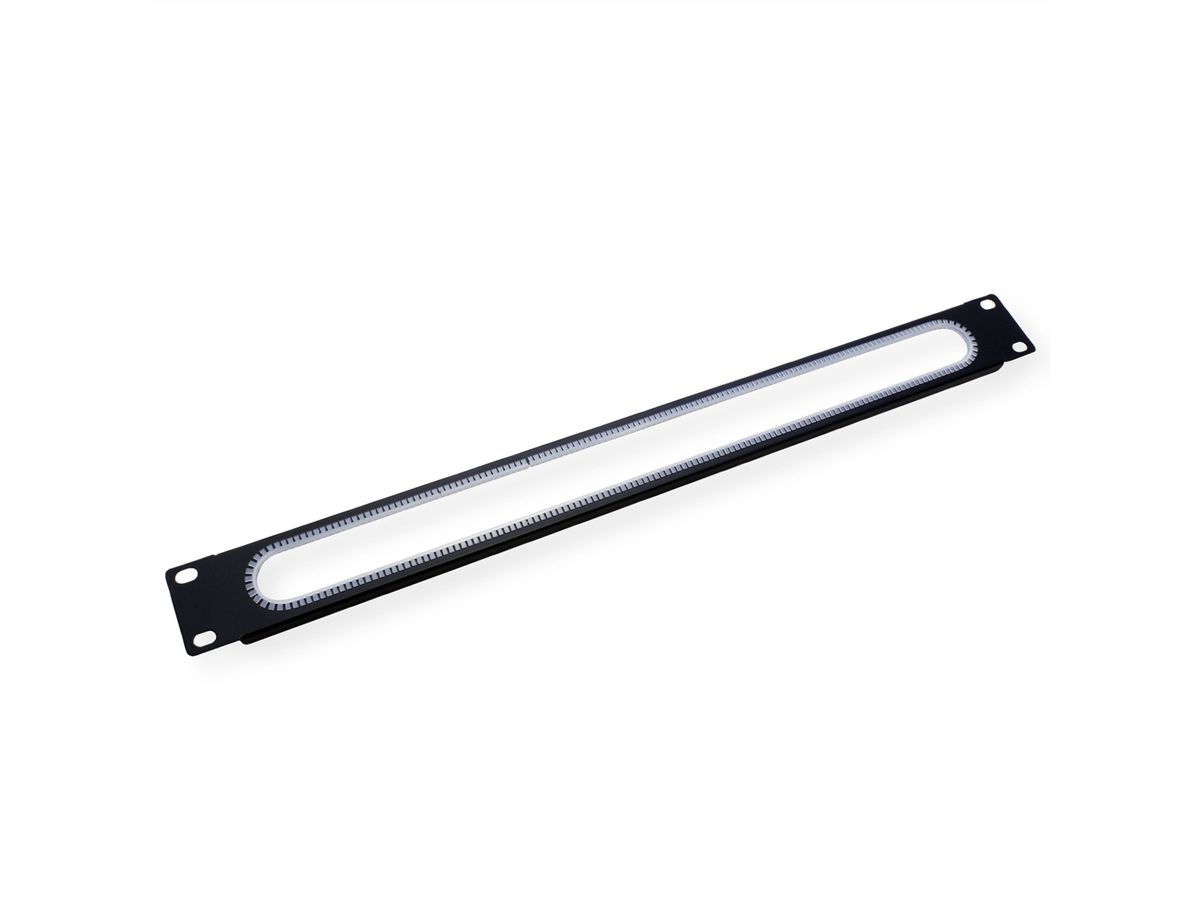 VALUE 19"-Kabeldurchführung 1 HE, mit Kantenschutz, schwarz