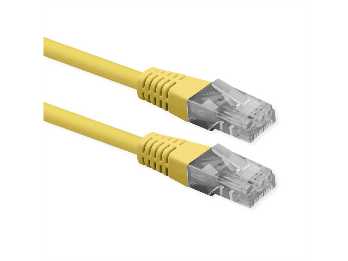 ROLINE Patchkabel Cat.6 (Class E), UTP, PoE, gelb, 5 m
